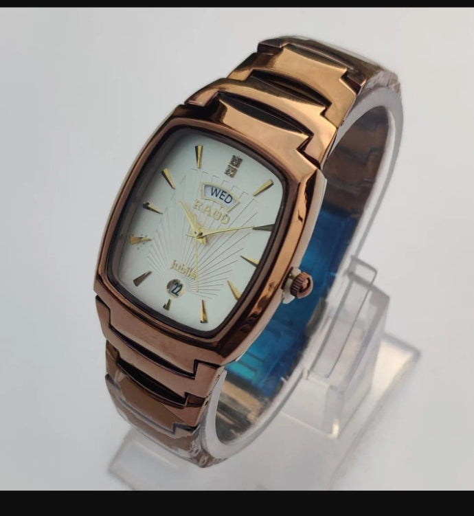 men,s golden chain watch
